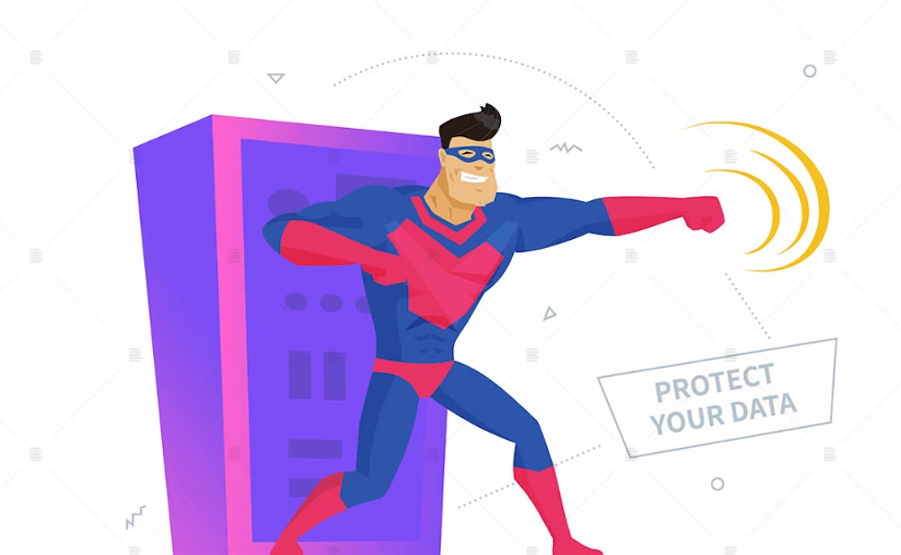 Cyber Security – Flat Design Style Illustration
