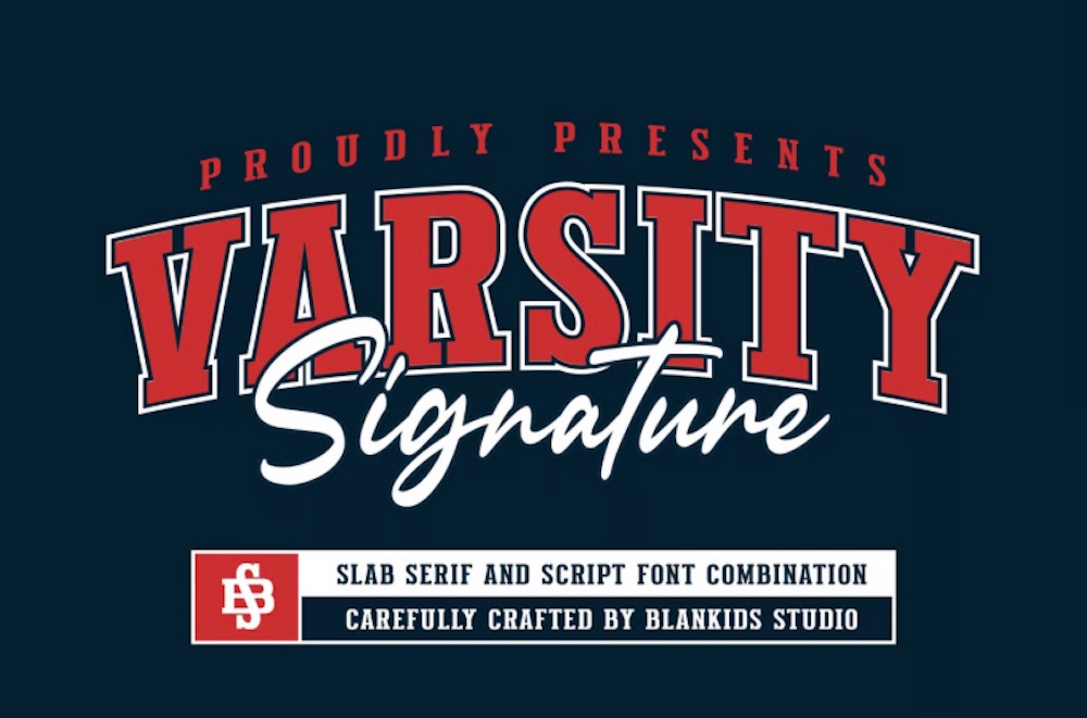 Varsity Signature – A College Font Combination