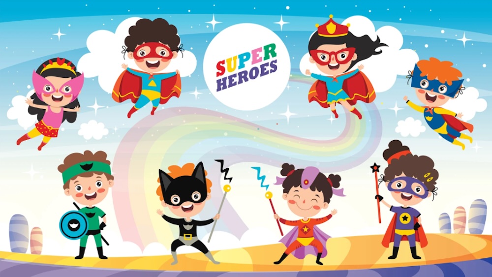 Set Of Funny Superheroes