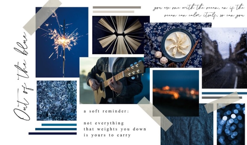 Creative Mood Board in Midnight Blue