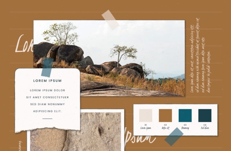 hand drawn moodboard template