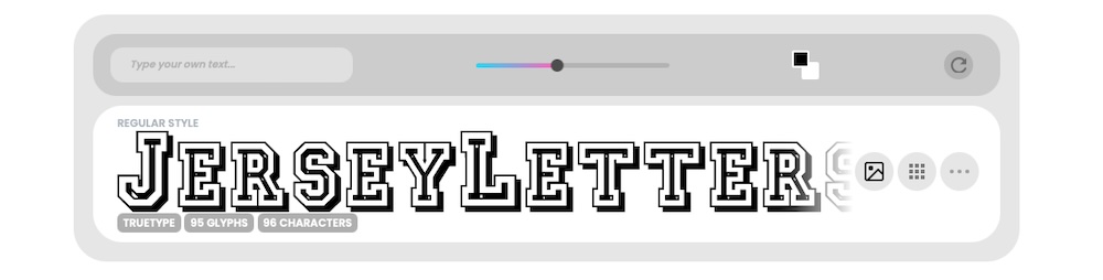 jersey letters font